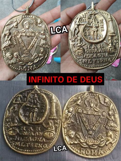 Infinito De Deus Big Medallion with Prayer .